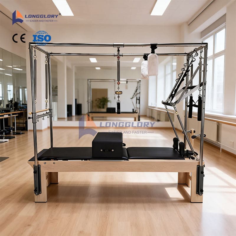 Йога жаттығулары Пилатес Cadillac Reformer